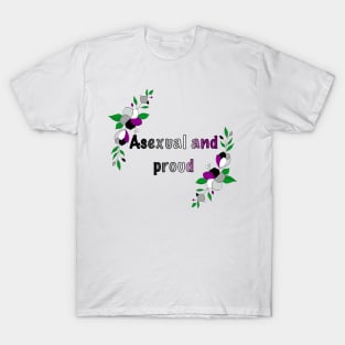 Asexual and proud floral design T-Shirt